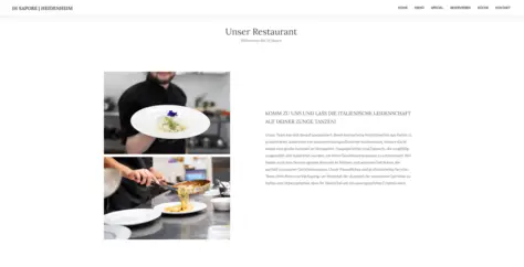 Website für italienisches Restaurant Di Sapore in Heidenheim | Webdesign