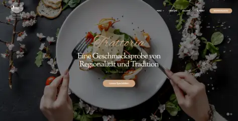 Website für italienisches Restaurant Trattoria di Olivia in Aalen | Webdesign