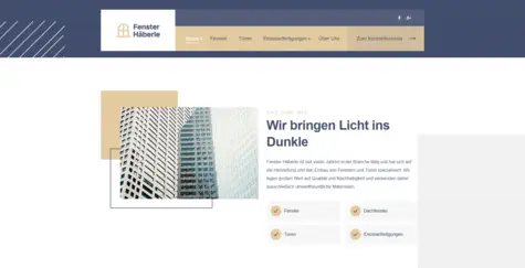 Website für Fensterbauer Häberle aus Heidenheim | Webdesign